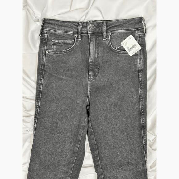 Free People We the Free High Rise Raw Hem Skinny Jeans Black 30 - Picture 9 of 15